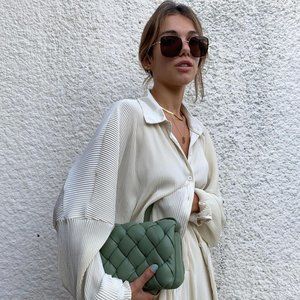 SOLD OUT Nasty Gal Plisse Oversized Buttonup